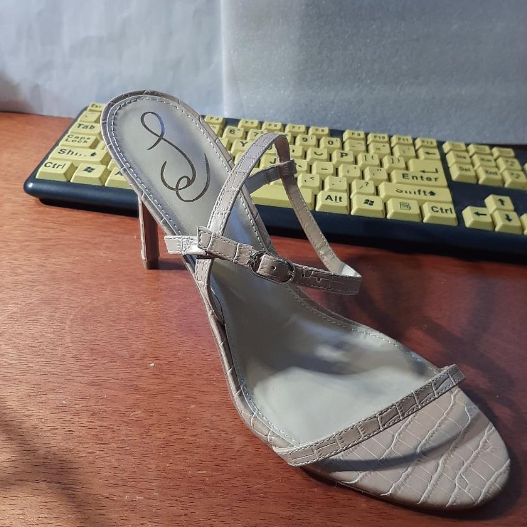 New ! Sam Edelman Doran Strappy Heeled Sandal Light Coffee Sz9